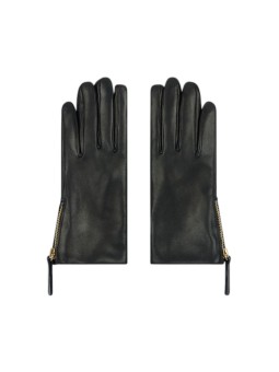 Gants cuir noir zip côté Paul Smith Femme W1A 430GL W226 79 boutique Strasbourg France accessoire shop mode back