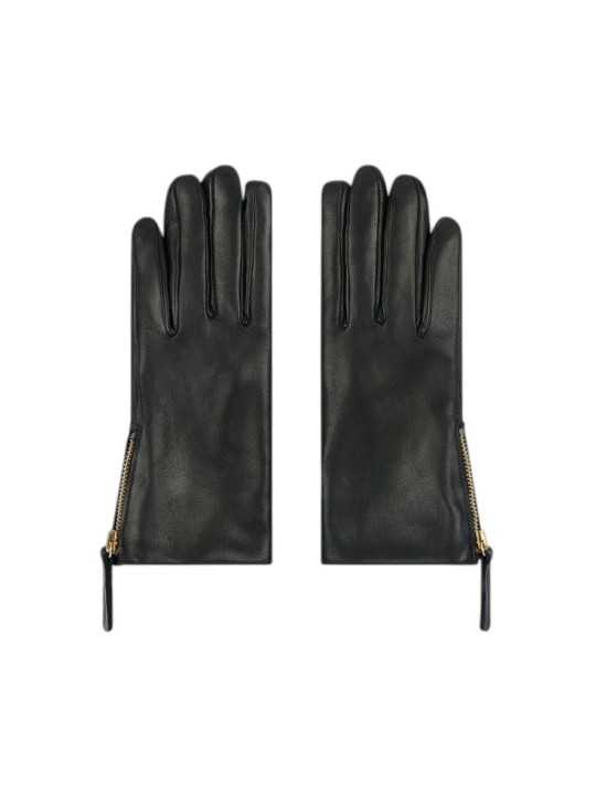 Gants cuir noir zip côté Paul Smith Femme W1A 430GL W226 79 boutique Strasbourg France accessoire shop mode back