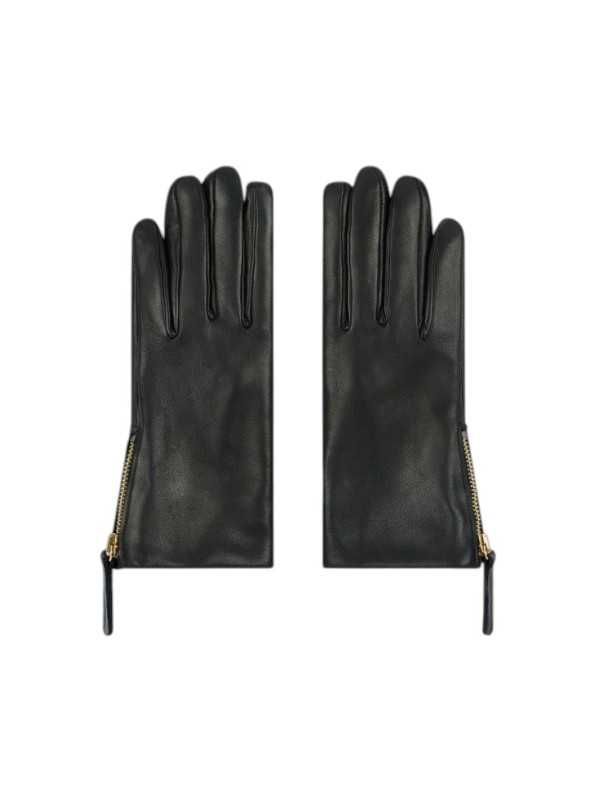 Gants cuir noir zip côté Paul Smith Femme W1A 430GL W226 79 boutique Strasbourg France accessoire shop mode back