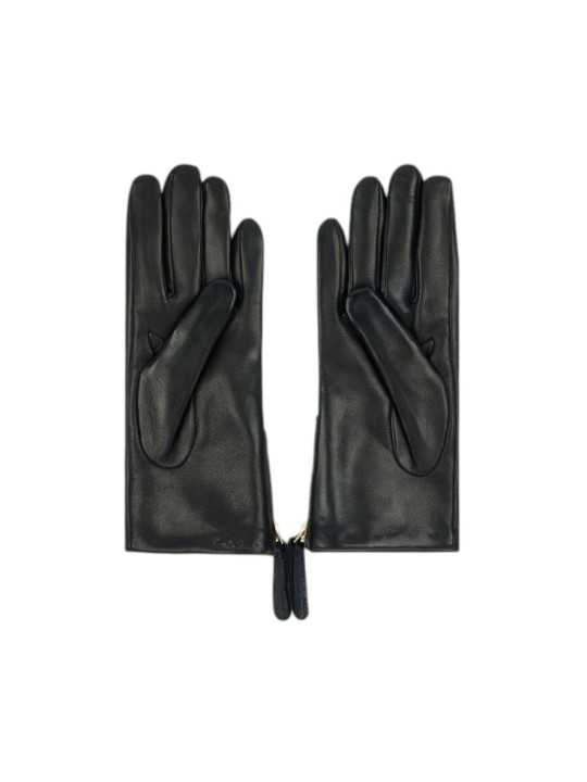 Gants cuir noir zip côté Paul Smith Femme W1A 430GL W226 79 boutique Strasbourg France accessoire shop mode front