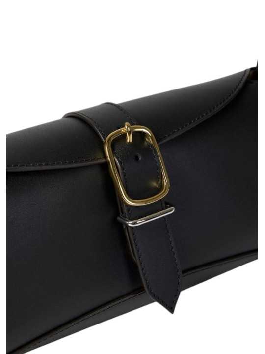 Sac baguette cuir noir Paul Smith femme W1A 8357 WSTRUC 69 boutique accessoire mode shop Strasbourg bag détail