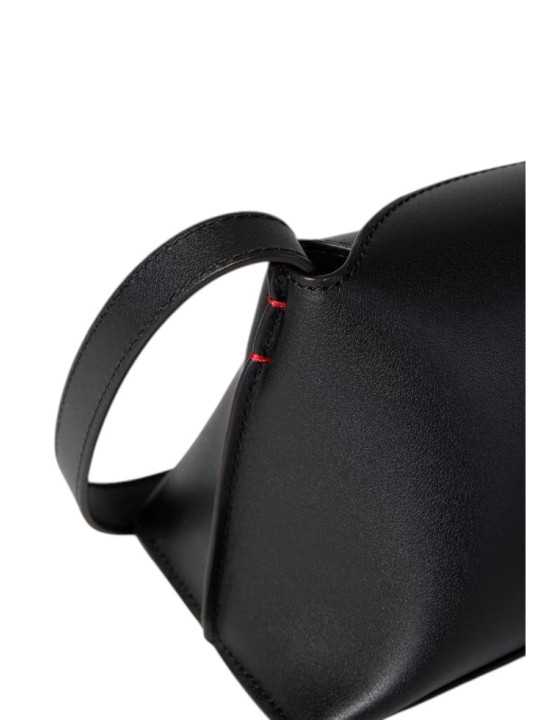Sac baguette cuir noir Paul Smith femme W1A 8357 WSTRUC 69 boutique accessoire mode shop Strasbourg bag côté