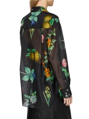 Chemise noir voile coton soie fleurs multi Paul Smith Femme W1R 404B W11322 79 boutique Strasbourg mode vêtement shop dos