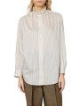 Chemise rayée écru ciel col froufrous lyocell soie Paul Smith femme W1R 407B W03197 08 boutique Strasbourg mode vêtement shop