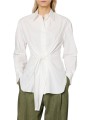 Chemise blanche noeud taille coton Paul Smith Femme W1R 411B W30589 02 boutique Strasbourg France mode vêtement shop shirt front