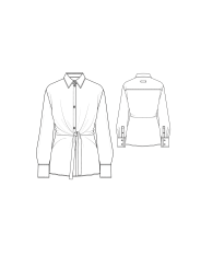Chemise blanche noeud taille coton Paul Smith Femme W1R 411B W30589 02 boutique Strasbourg France mode vêtement shop shirt style