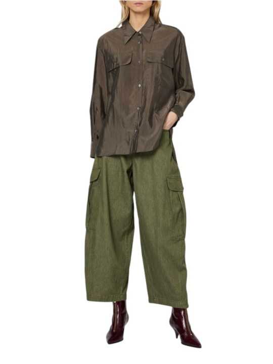Pantalon ballon cargo kaki coton Paul Smith Femme W1R 412T W11307 36 boutique Strasbourg vêtement mode shop store look
