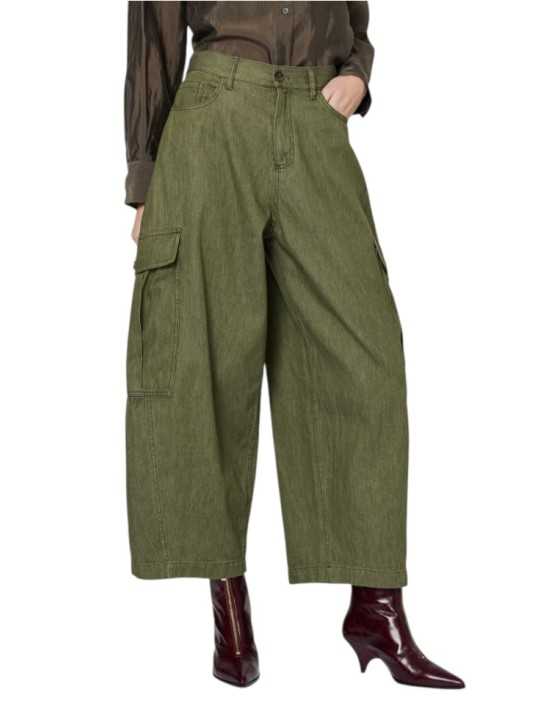 Pantalon ballon cargo kaki coton Paul Smith Femme W1R 412T W11307 36 boutique Strasbourg vêtement mode shop store front