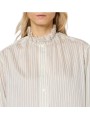 Chemise rayée écru ciel col froufrous lyocell soie Paul Smith femme W1R 407B W03197 08 boutique Strasbourg mode vêtement shop z