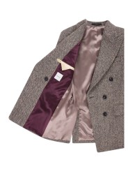 VESTE HARRIS TWEED CHEVRON BRUN ECRU CROISEE 1 BOUTON W1R 449JA W03205 61 PAUL SMITH doublure