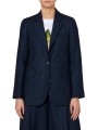 VESTE NAVY RAYE BLANC 2 BOUTONS POCHES RABAS W1R 461J W1108 47 PAUL SMITH FEMME face