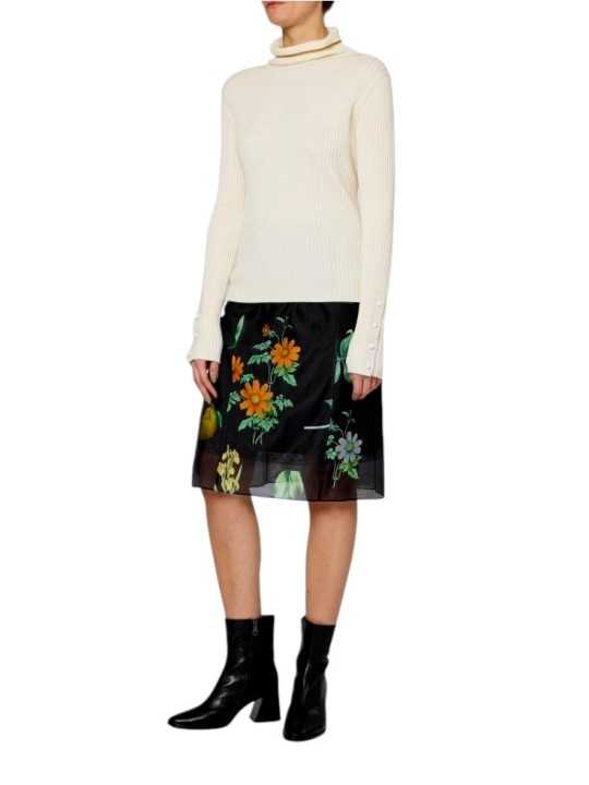 PULL COTELE COL ROULE ECRU POIGNETS BOUTONS BORDS BRONZE W1R 927N W11334 02 PAUL SMITH look