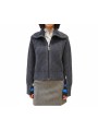BLOUSON GRIS MAILLE EPAISSE COTELEE POIGNETS ZIP RAYE W1R 931N W11339 78 PAUL SMITH femme face