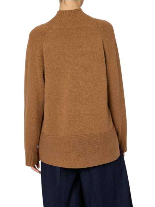 Pull tunique camel col montant fente bas Paul Smith Femme W1R 932N W11333 65 boutique Strasbourg France vêtement shop mode dos