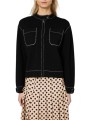 VESTE PERFECTO MAILLE BLOQUEE SURPIQUEE BLANC ZIP W1R 953N W11336 79 PAUL SMITH face