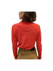 Pull orange col roulé boutonné arrière Paul Smith Femme W1R 954N W11271 16 boutique vêtement mode store shop Strasbourg arr