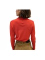 Pull orange col roulé boutonné arrière Paul Smith Femme W1R 954N W11271 16 boutique vêtement mode store shop Strasbourg arr