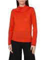 Pull orange col roulé boutonné arrière Paul Smith Femme W1R 954N W11271 16 boutique vêtement mode store shop Strasbourg front