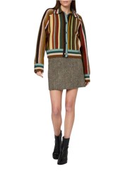 Veste rayée large camel multi laine mérinos Paul Smith Femme W1R 959N W11352 92 boutique Strasbourg mode vêtement style shop lo2