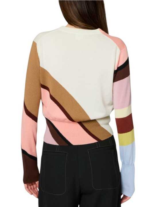 PULL COURT SWIRL ROSE CHOCO MULTI W1R 966N W11348 21 PAUL SMITH FEMME dos