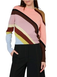PULL COURT SWIRL ROSE CHOCO MULTI W1R 966N W11348 21 PAUL SMITH FEMME face