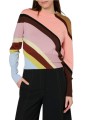 PULL COURT SWIRL ROSE CHOCO MULTI W1R 966N W11348 21 PAUL SMITH FEMME face