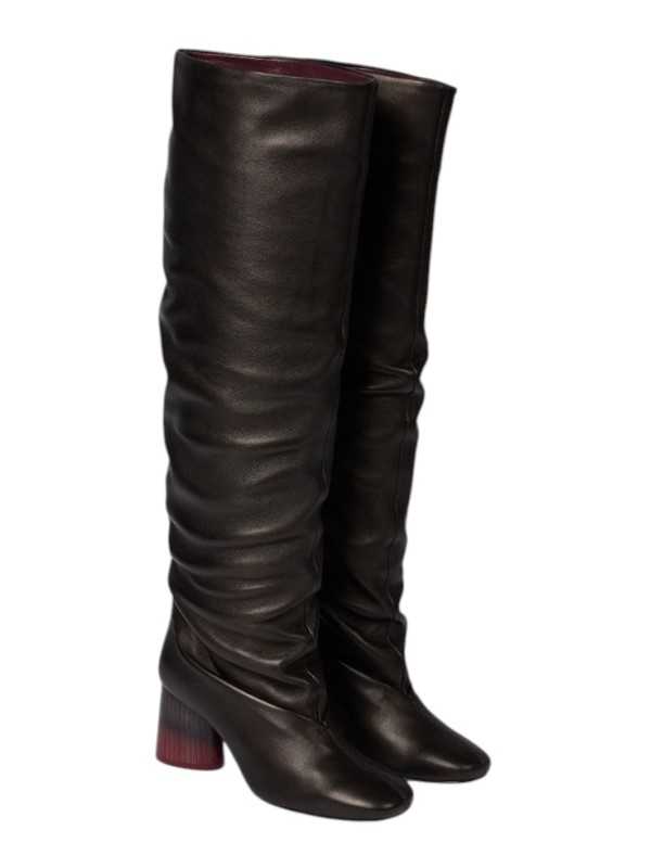 Cuissardes noir plissées talon rond dégradé Paul Smith Femme W1S MLS01 WLEA 79 boutique Strasbourg shoes shop store front