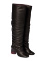 Cuissardes noir plissées talon rond dégradé Paul Smith Femme W1S MLS01 WLEA 79 boutique Strasbourg shoes shop store front