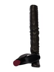 Cuissardes noir plissées talon rond dégradé Paul Smith Femme W1S MLS01 WLEA 79 boutique Strasbourg shoes shop store back
