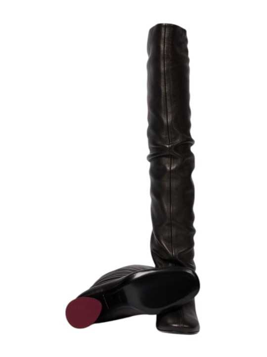 Cuissardes noir plissées talon rond dégradé Paul Smith Femme W1S MLS01 WLEA 79 boutique Strasbourg shoes shop store back
