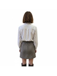 Chemise rayée écru ciel col froufrous lyocell soie Paul Smith femme W1R 407B W03197 08 boutique Strasbourg mode vêtement shop 2
