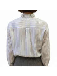 Chemise rayée écru ciel col froufrous lyocell soie Paul Smith femme W1R 407B W03197 08 boutique Strasbourg mode vêtement shop 3