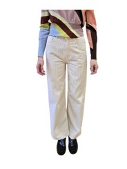 Pantalon velours côtelé écru droit Paul Smith Femme W1R 403TB W11328 06 boutique Strasbourg shop store vêtement mode style