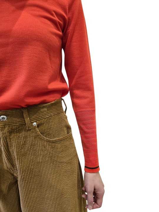 Pantalon velours côtelé camel ballon Paul Smith Femme W1R 404T W11328 13 boutique Strasbourg mode vêtement store shop détail