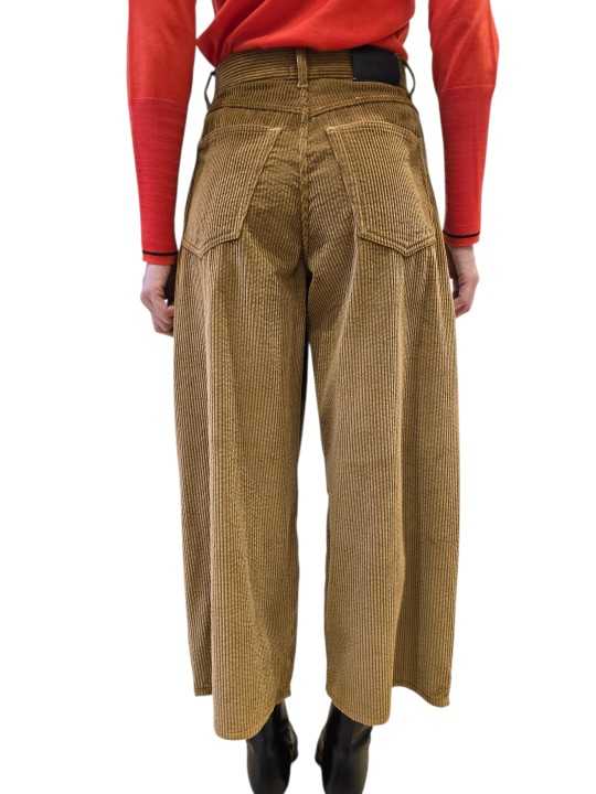Pantalon velours côtelé camel ballon Paul Smith Femme W1R 404T W11328 13 boutique Strasbourg mode vêtement store shop back
