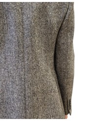 VESTE HARRIS TWEED CHEVRON BRUN ECRU CROISEE 1 BOUTON W1R 449JA W03205 61 PAUL SMITH