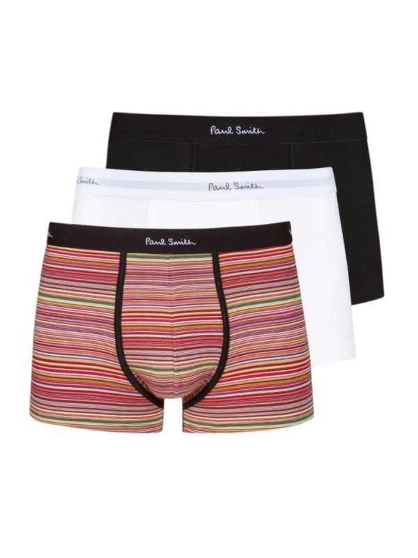 Pack boxers noir blanc baya rouge Paul Smith Homme M1A 914 M3PKK 1A boutique Strasbourg slips shop store mode trois