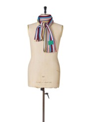 Echarpe fine rayée baya bleu jaune Paul Smith Homme M1A 151F T542 92A boutique Strasbourg accessoire store shop scarf porté