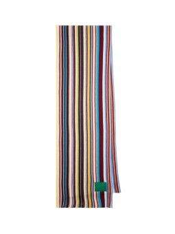 Echarpe fine rayée baya bleu jaune Paul Smith Homme M1A 151F T542 92A boutique Strasbourg accessoire store shop scarf front
