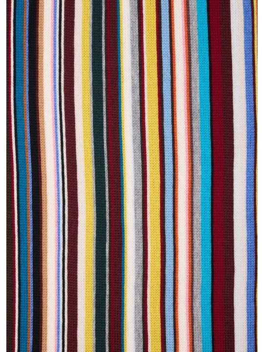 Echarpe fine rayée baya bleu jaune Paul Smith Homme M1A 151F T542 92A boutique Strasbourg accessoire store shop scarf zoom