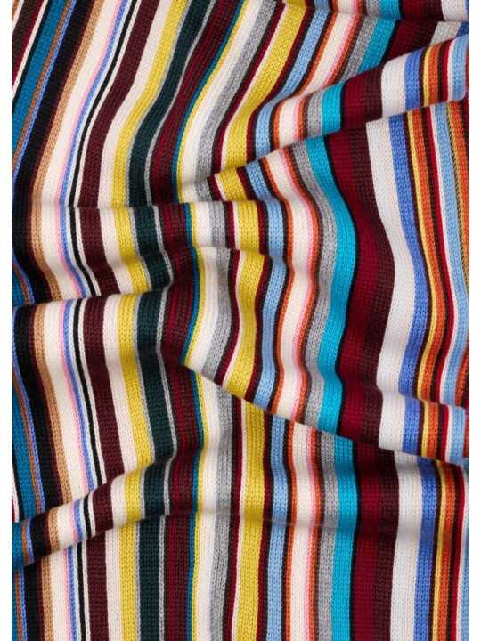 Echarpe fine rayée baya bleu jaune Paul Smith Homme M1A 151F T542 92A boutique Strasbourg accessoire store shop scarf style