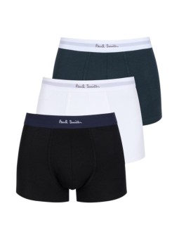 Pack boxers noir blanc gris Paul Smith Homme M1A 914 W3PK92 1A boutique Strasbourg slips store shop trio