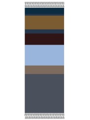 Echarpe bandes ciel marron camel 35x180 Paul Smith Homme M1A 150C W198 47 boutique accessoire Strasbourg shop store style