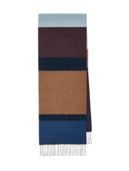 Echarpe bandes ciel marron camel 35x180 Paul Smith Homme M1A 150C W198 47 boutique accessoire Strasbourg shop store front