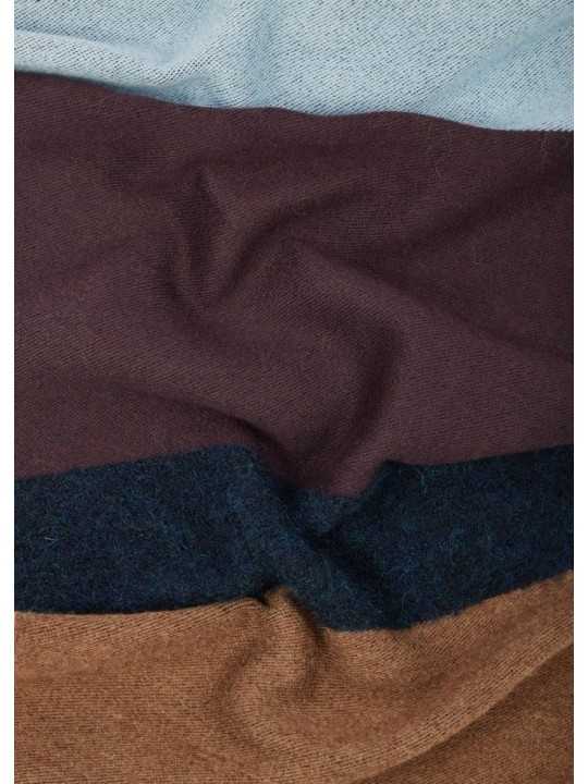 Echarpe bandes ciel marron camel 35x180 Paul Smith Homme M1A 150C W198 47 boutique accessoire Strasbourg shop store vue