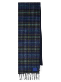 Echarpe tartan bleu vert ou unie navy 30x180 Paul Smith Homme M1A 150K W236 47 boutique accessoire Strasbourg shop store front