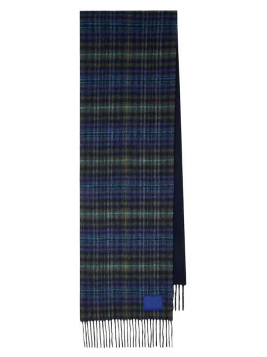 Echarpe tartan bleu vert ou unie navy 30x180 Paul Smith Homme M1A 150K W236 47 boutique accessoire Strasbourg shop store front
