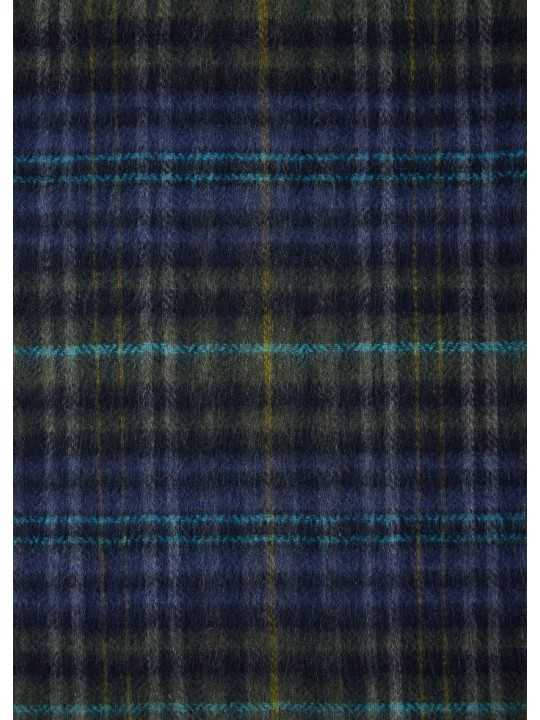 Echarpe tartan bleu vert ou unie navy 30x180 Paul Smith Homme M1A 150K W236 47 boutique accessoire Strasbourg shop store zoom