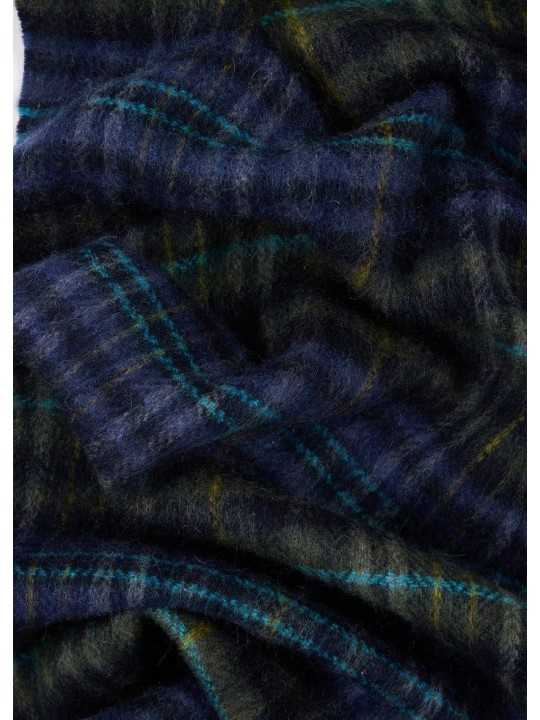 Echarpe tartan bleu vert ou unie navy 30x180 Paul Smith Homme M1A 150K W236 47 boutique accessoire Strasbourg shop store style