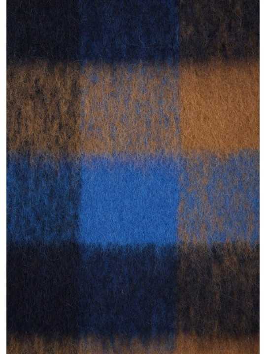 Echarpe épaisse carreaux bleu roi camel 26x220 Paul Smith Homme M1A 150T W210 47 boutique Strasbourg accessoire store zoom